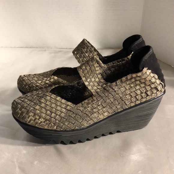 Bernie Mev Wedge Sandals Size 38 Woven Shoe Womens - Picture 3 of 16